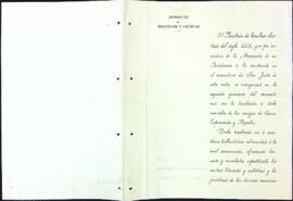Invitació a la inauguració del Panteón de hombres ilustres dels siglo XIX, a Madrid