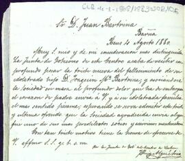 La junta de govern envia el condol a Joan Bartrina per la mort del seu fill Joaquim M. Bartrina