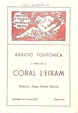 Audició polifònica a càrrec de la Coral L'Eixam