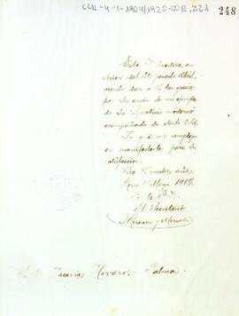 Agraïment de la junta de govern a Zacarías Herrero pel donatiu d'una obra entregada a l'entitat