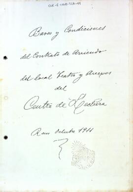Bases y condiciones del contrato de arriendo del local Teatro y Anexos del Centro de Lectura