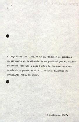 Carta del president a l'alcalde de Reus