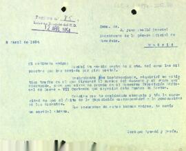 Carta del president a Joan Abelló Pascual