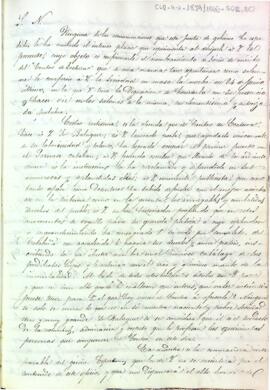 Carta del president Alexandre García a Víctor Balaguer comunicant que la Junta de Govern ha decidit nomenar-lo soci de mèrit de l'entitat