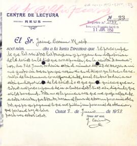 Queixa d'un soci sobre les revistes