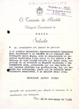 Donatiu per la desfilada del dia de Reis