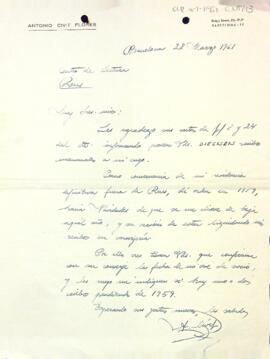 Carta d'Antonio Civit Flores al Centre de Lectura