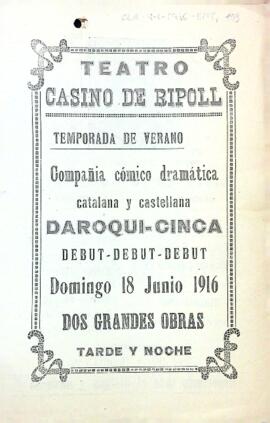 Propaganda del Teatre Casino de Ripoll