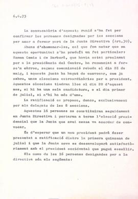 Acta de la reunió del Consell Directiu