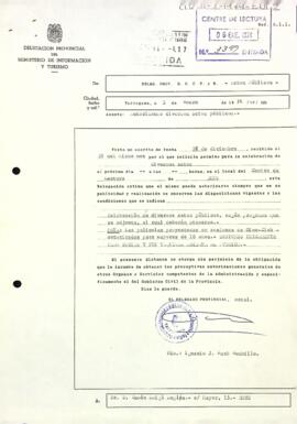 Autorització per a la celebració de diversos actes del Cineclub