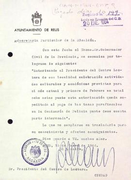 Autorització d'actes culturals
