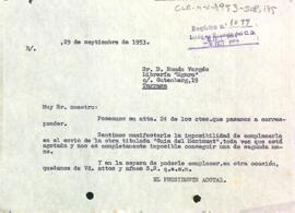 Carta del president accidental a Roman Vergés