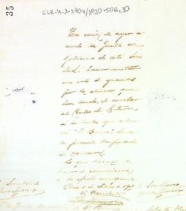 Agraïment de la junta de govern a la societat El Brinco per la invitació rebuda