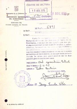 Aprovació de la celebració d'actes culturals
