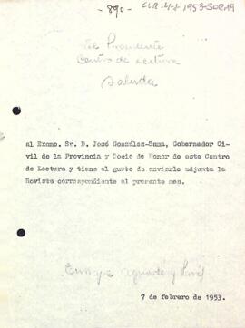 Carta del president al governador civil de la província de Tarragona