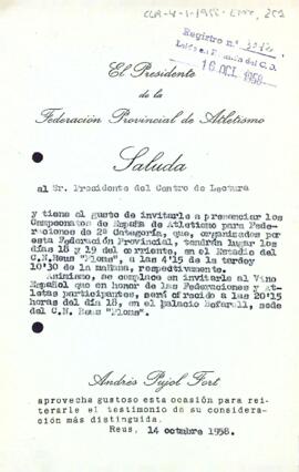 Invitació als campionats d'atletisme