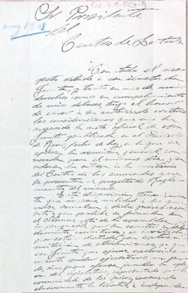 Carta de Josep M. Vilar y Sardà al Centre de Lectura