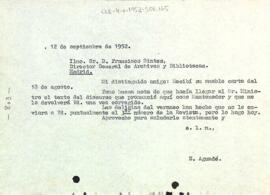 Carta d'Enric Aguadé Parés a Francisco Sintes