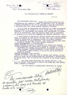 Felicitació i donatiu d'Antonio Olías