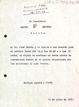 Carta del president a José Zárate