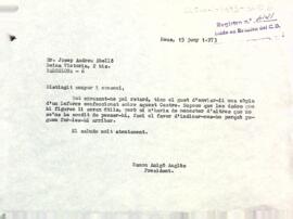 Carta del president a Josep Andreu Abelló