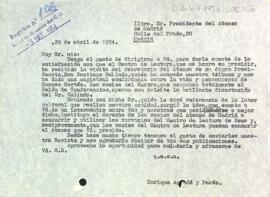 Carta del president a l'Ateneo de Madrid
