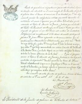 L'Ateneo Liberal de Reus informa al Centre de Lectura sobre una carta de J. Prim