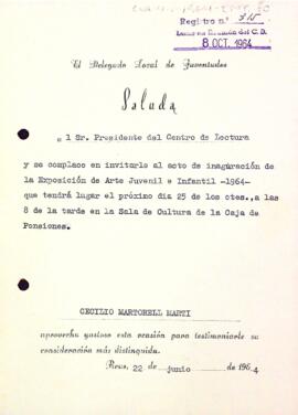 Invitació a una exposició d'art juvenil