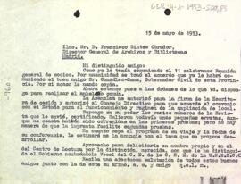 Carta del president al director general d'arxius i biblioteques