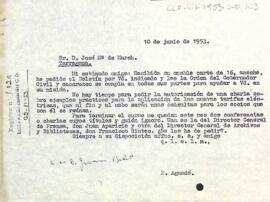 Carta del president a Josep Maria de March