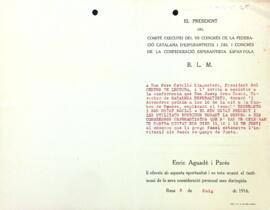 Invitació a la conferència de Josep Grau sobre l'esperanto