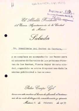 Carta de l'alcalde de Mataró