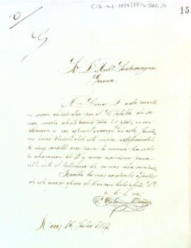 Carta de la junta de govern a Antoni Santasusagna en resposta a la seva carta en motiu de la seva separació