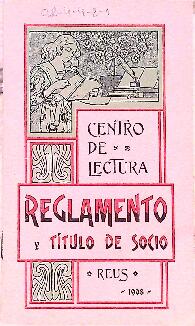 Títol de soci i reglament d'Antonio Escudé Vidal