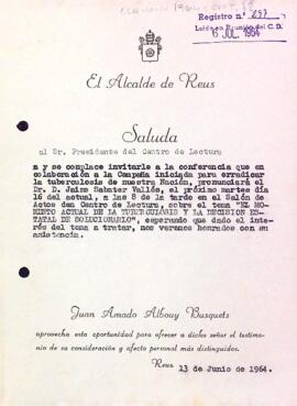 Invitació xerrada sobre tuberculosis