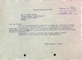 Carta a Jaume Ferran