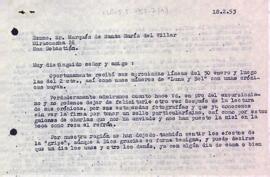 Carta de la Secció Excursionista al Marquès de Santa María del Villar