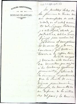 Invitació de l'alcaldia de Les Borges Blanques a una reunió per tractar l'assumpte Noguera Pallaresa