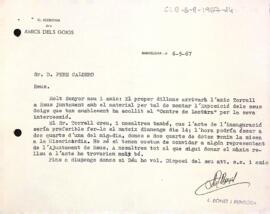 Carta de la secció a Josep Olivé