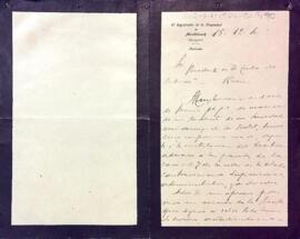 Carta del registrador de la propietat de Montblanc al president del Centre relacionada amb la construcció del teatre de l'entitatt