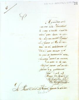 Carta d'agraïment al president de  l'Ateneu Igualadí per la invitació al certamen que celebrarà l'entitat