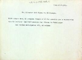 Carta al Director del Museu de Catalunya