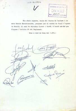 Proposta de candidats de la Secció Excursionista