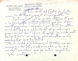 Ricard Vives ofereix fer donatiu de goigs