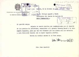 Carta del director general de premsa al president del Centre de Lectura