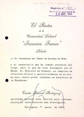Nou rector de la Universitat Laboral