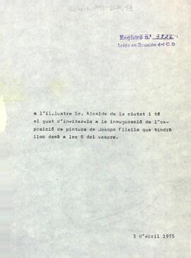 Invitació a l'alcalde