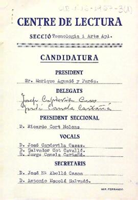 Candidats a les eleccions de les seccions