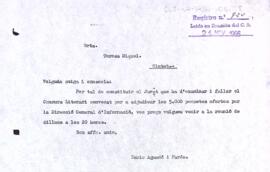 Carta del president a Teresa Miquel