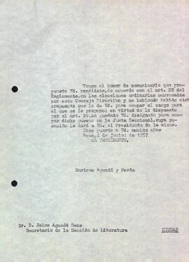 Carta a Jaume Aguadé Sans